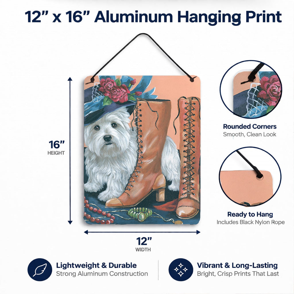 Westie in Mom's Closet Wall or Door Hanging Prints Aluminum Metal Sign Kitchen Wall Bar Bathroom Plaque Home Decor Front Door Plaque, 12x16, Multicolor