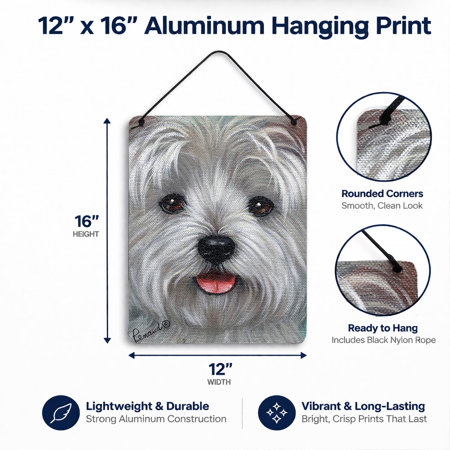 Westie Kissable Face Wall or Door Hanging Prints Aluminum Metal Sign Kitchen Wall Bar Bathroom Plaque Home Decor Front Door Plaque, 12x16, Multicolor