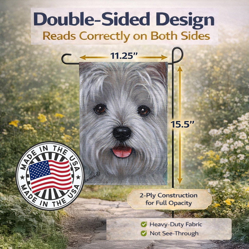Westie Kissable Face Garden Flag Mailbox Decorative Yard Banner Outside Patio Artwork for Flower Beds, Garden Size, Multicolor