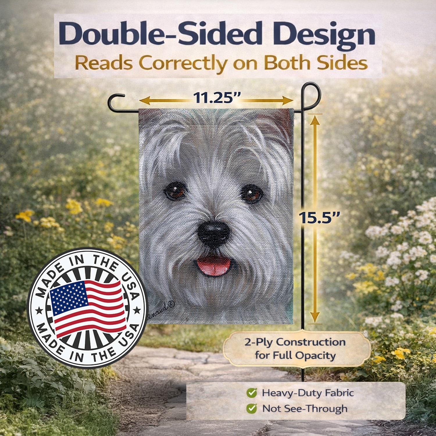 Westie Kissable Face Garden Flag Mailbox Decorative Yard Banner Outside Patio Artwork for Flower Beds, Garden Size, Multicolor