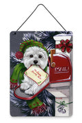 Westie Christmas Letter to Santa Wall or Door Hanging Prints Aluminum Metal Sign Kitchen Wall Bar Bathroom Plaque Home Decor Front Door Plaque, 12x16, Multicolor