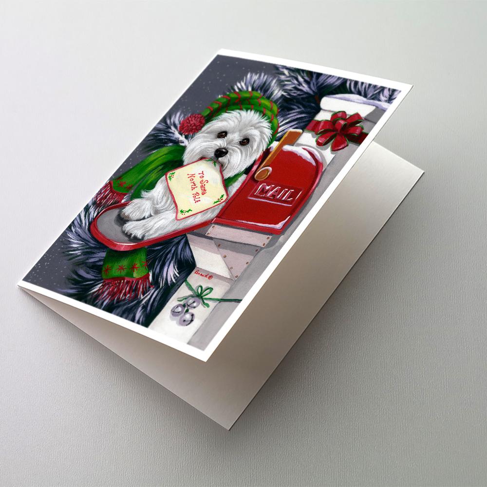 Westie Christmas Letter to Santa Greeting Cards Pack of 8 Blank Cards with Envelopes Whimsical A7 Size 5x7