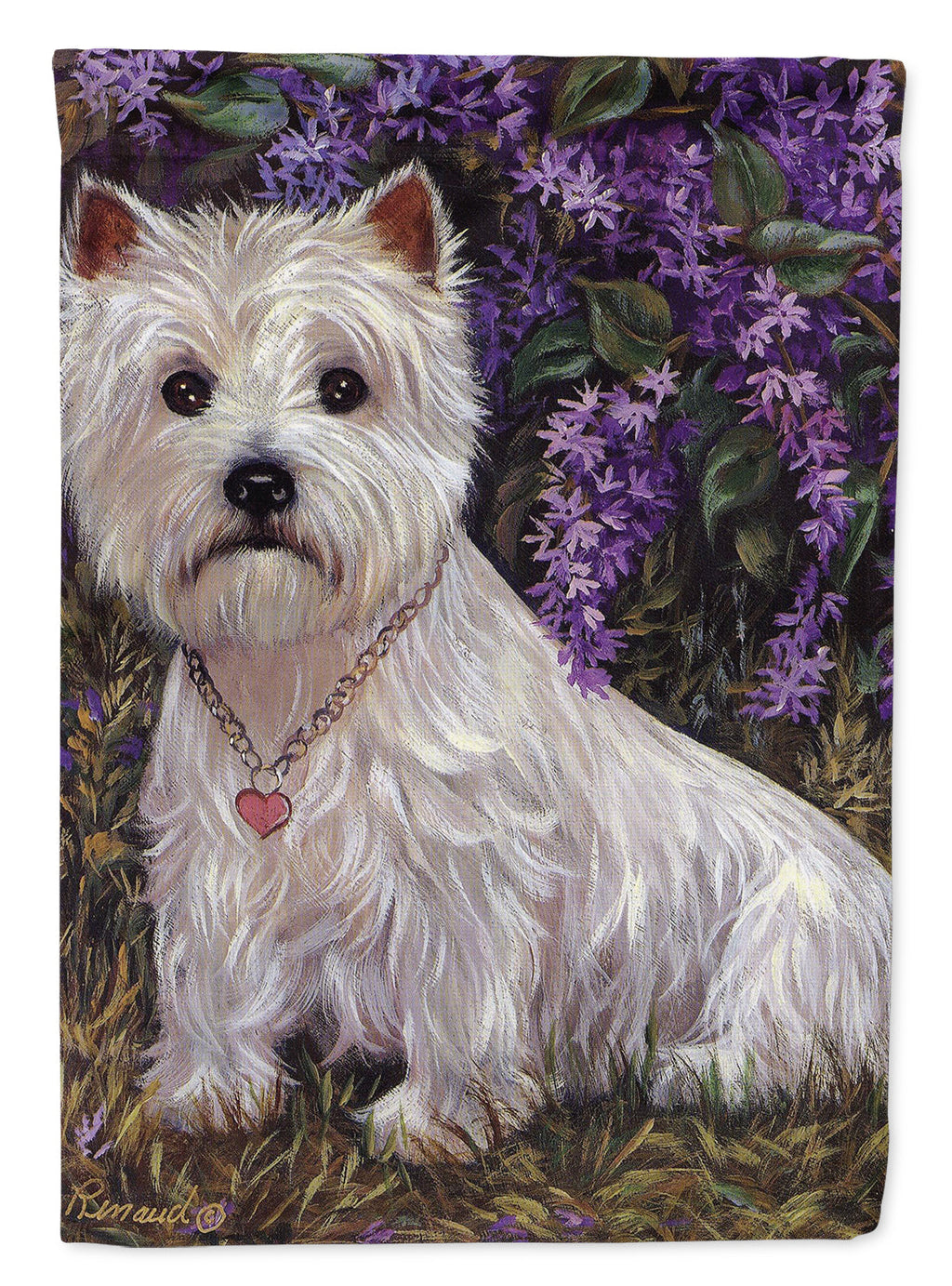 Westie Lily & Lilacs Garden Flag Mailbox Decorative Yard Banner Outside Patio Artwork for Flower Beds, Garden Size, Multicolor
