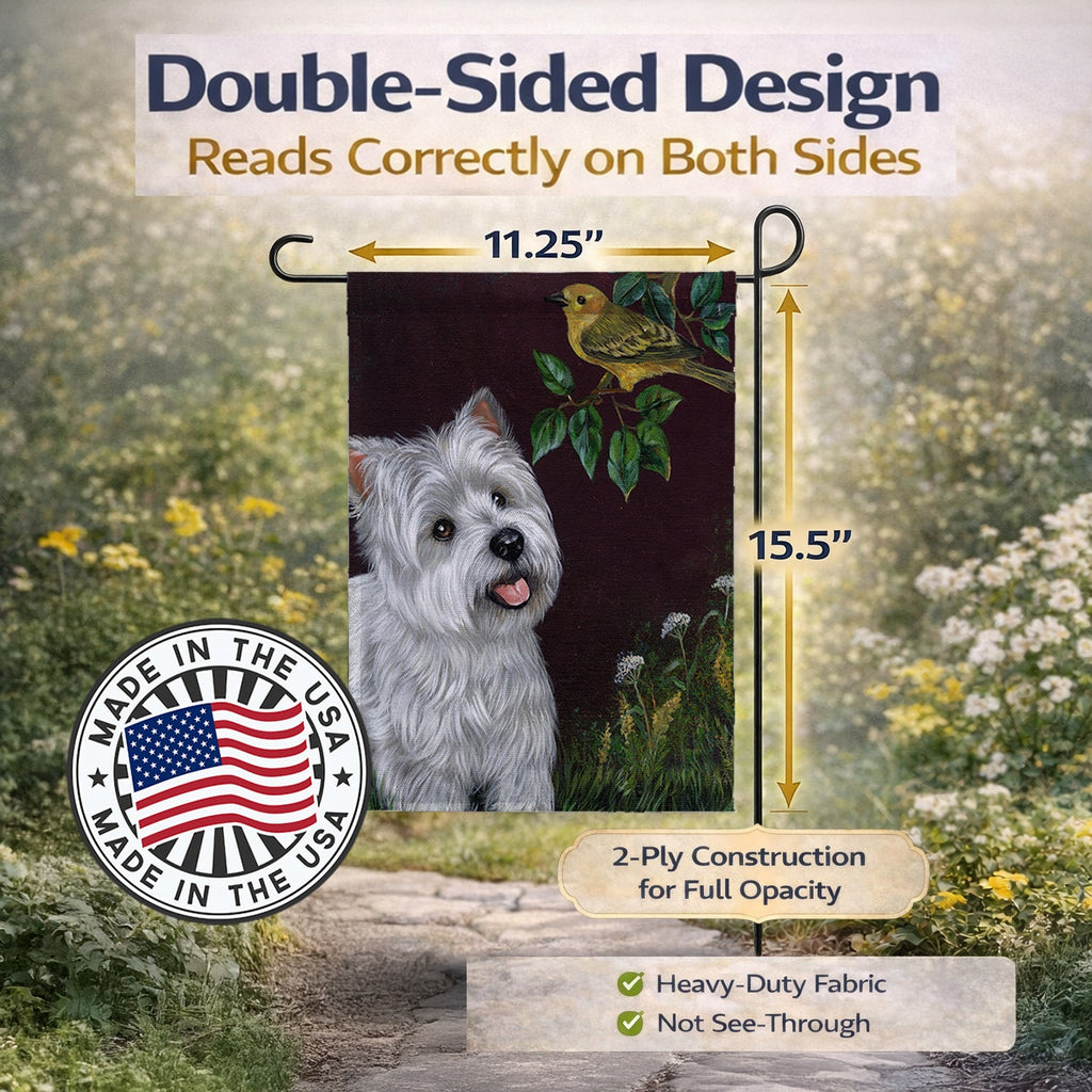 Westie Nature Garden Flag Mailbox Decorative Yard Banner Outside Patio Artwork for Flower Beds, Garden Size, Multicolor