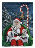 Westie Christmas Santa's Village Garden Flag Mailbox Decorative Yard Banner Outside Patio Artwork for Flower Beds, Garden Size, Multicolor