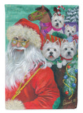 Westie Christmas Santa's Westies Garden Flag Mailbox Decorative Yard Banner Outside Patio Artwork for Flower Beds, Garden Size, Multicolor