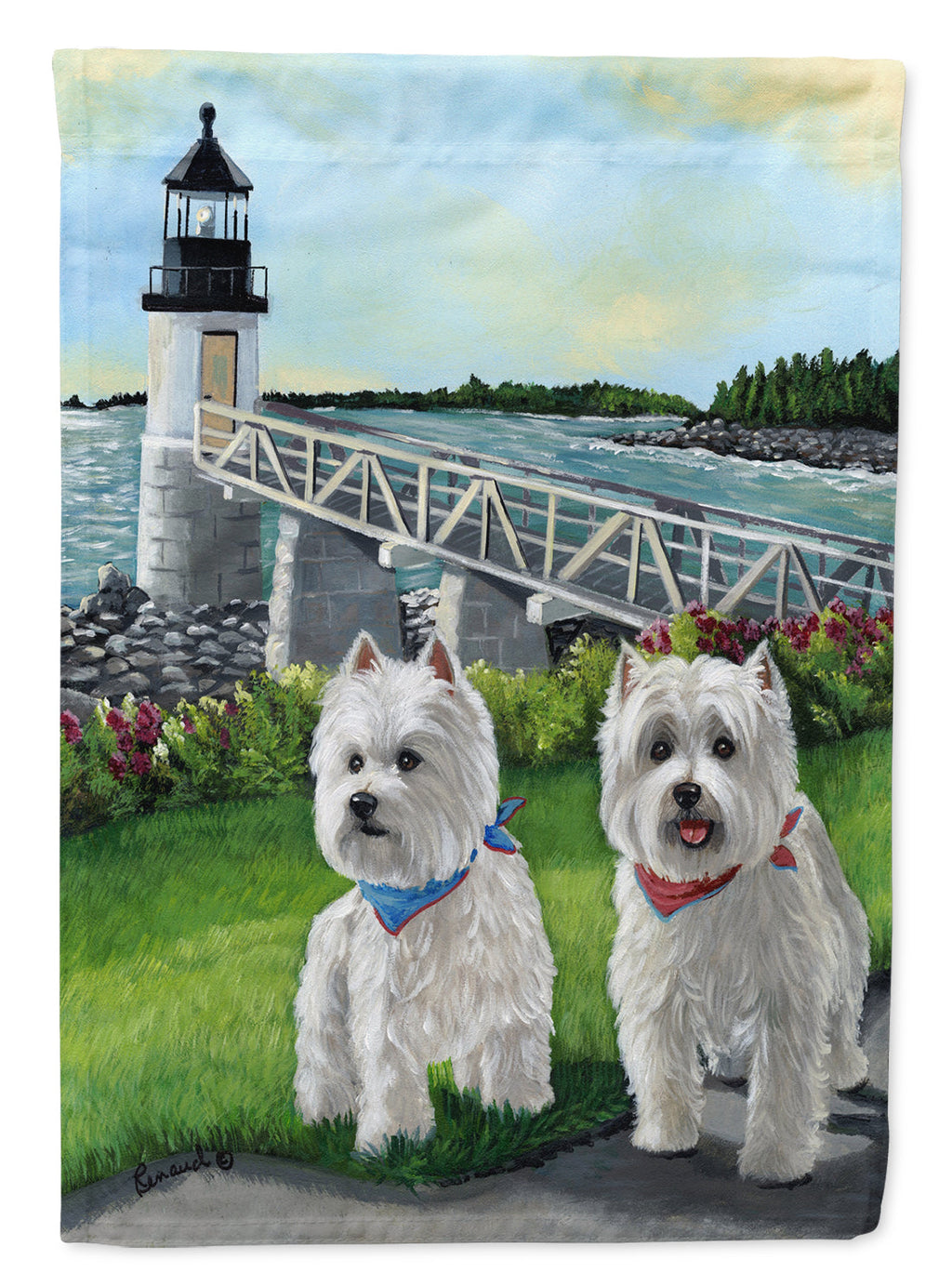 Westie Schooner & Annie Garden Flag Mailbox Decorative Yard Banner Outside Patio Artwork for Flower Beds, Garden Size, Multicolor