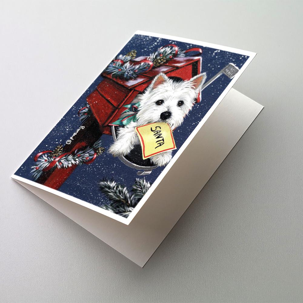 Westie Zoe's Christmas List Greeting Cards Pack of 8 Blank Cards with Envelopes Whimsical A7 Size 5x7