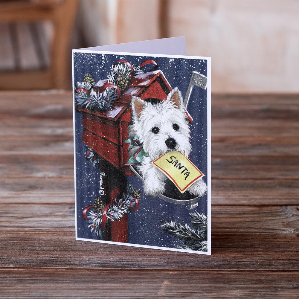 Westie Zoe's Christmas List Greeting Cards Pack of 8 Blank Cards with Envelopes Whimsical A7 Size 5x7