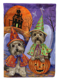 Yorkie Halloween Haunted House Garden Flag Mailbox Decorative Yard Banner Outside Patio Artwork for Flower Beds, Garden Size, Multicolor