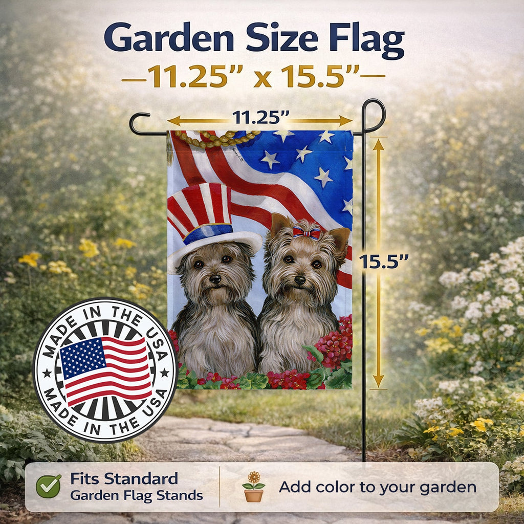 Yorkie USA Garden Flag Mailbox Decorative Yard Banner Outside Patio Artwork for Flower Beds, Garden Size, Multicolor