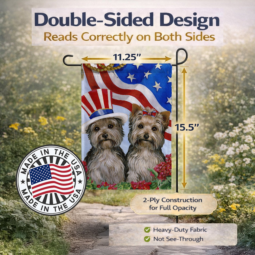 Yorkie USA Garden Flag Mailbox Decorative Yard Banner Outside Patio Artwork for Flower Beds, Garden Size, Multicolor