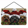 Cairn Terrier Christmas Ceaser and Co Wall or Door Hanging Prints Aluminum Metal Sign Kitchen Wall Bar Bathroom Plaque Home Decor, 8HX12W, Multicolor