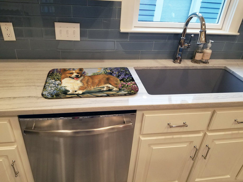 Corgi Garden Georgi Dish Drying Mat Absorbent Dish Drying Mat Pad for Kitchen Counter Dish Drainer Mat for Countertop, 14 x 21", Multicolor