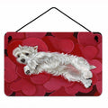 Westie Queen of Hearts Wall or Door Hanging Prints Aluminum Metal Sign Kitchen Wall Bar Bathroom Plaque Home Decor, 8HX12W, Multicolor