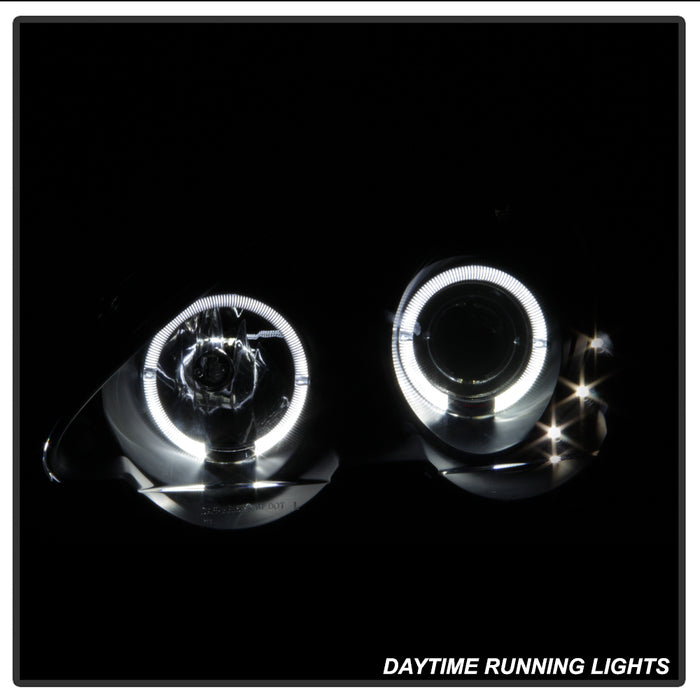 SPYDER xTune Acura RSX 2002-2004 Halo Projector Headlights - Black PRO-JH-ARSX02-HL-BK 9036613