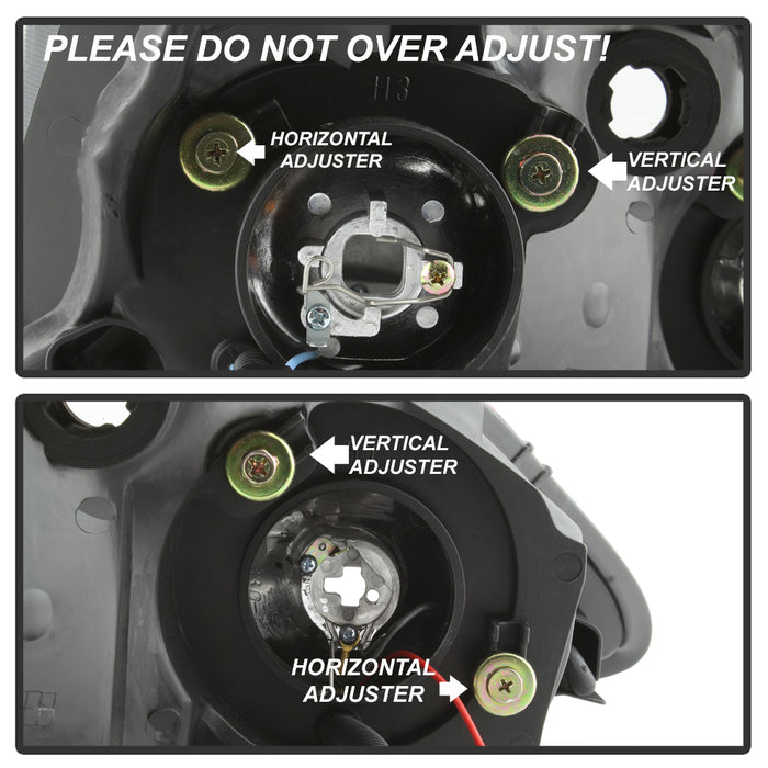 SPYDER xTune Acura RSX 2002-2004 Halo Projector Headlights - Black PRO-JH-ARSX02-HL-BK 9036613