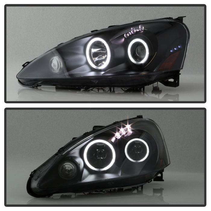 SPYDER xTune 05-06 Acura RSX CCFL Halo Projector Headlights - Black (PRO-JH-ARSX05-HL-BK) 9036958