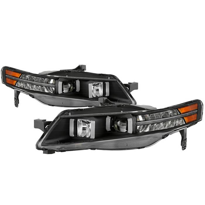 SPYDER xTune 04-08 Acura TL (Xenon/HID Models) Projector Headlights LT DRL - Black (PRO-JH-ATL04-DRL-BK) 9040474