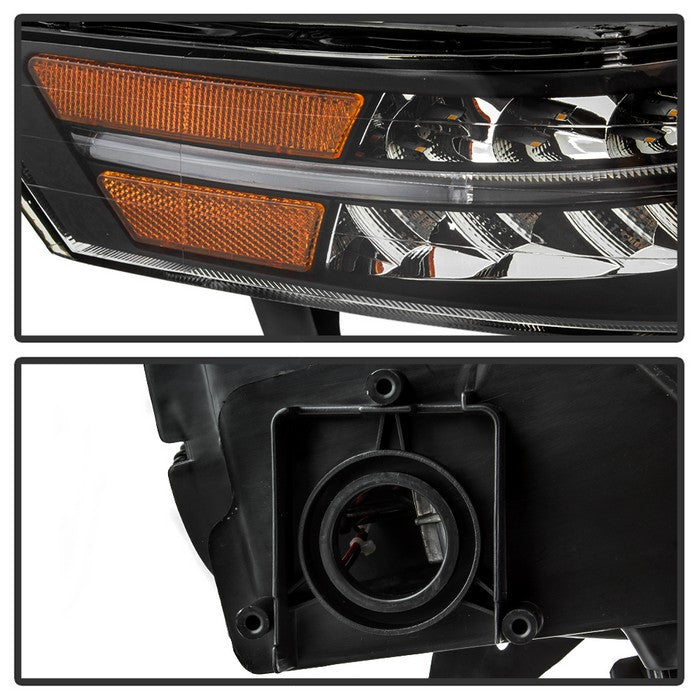 SPYDER xTune 04-08 Acura TL (Xenon/HID Models) Projector Headlights LT DRL - Black (PRO-JH-ATL04-DRL-BK) 9040474