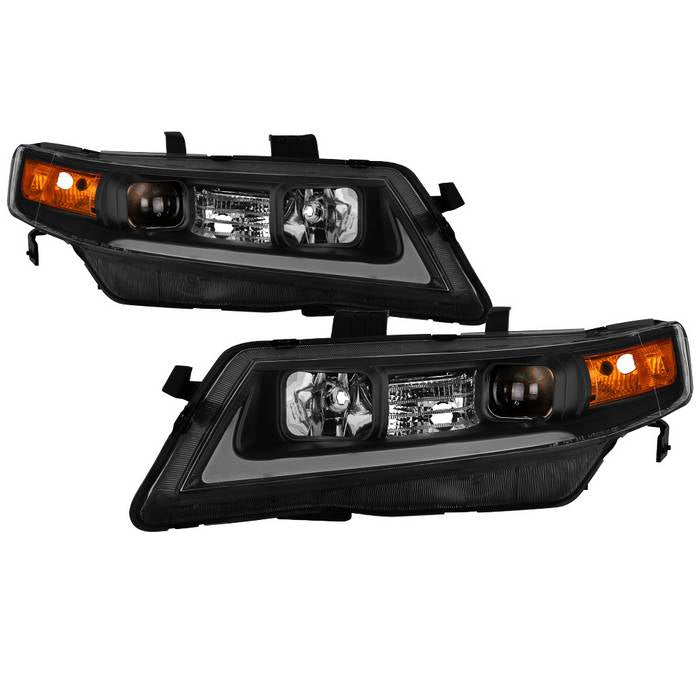 SPYDER xTune 04-08 Acura TSX LED Light Bar Projector Headlights - Black (PRO-JH-ATSX04-LB-BK) 9043116