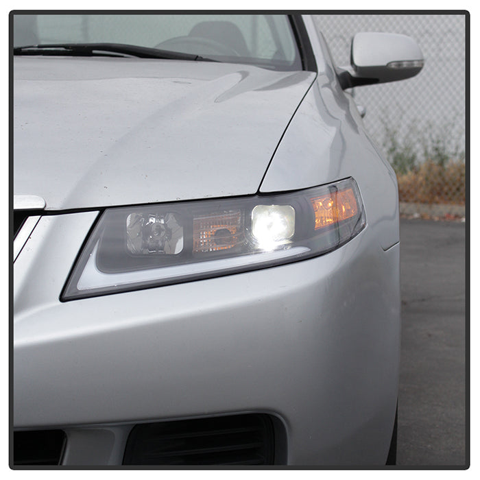 SPYDER xTune 04-08 Acura TSX LED Light Bar Projector Headlights - Black (PRO-JH-ATSX04-LB-BK) 9043116