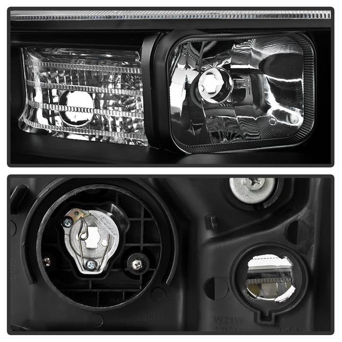 SPYDER xTune 04-08 Acura TSX LED Light Bar Projector Headlights - Black (PRO-JH-ATSX04-LB-BK) 9043116