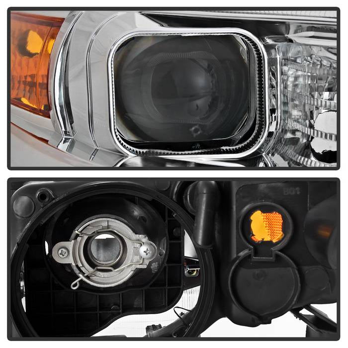 SPYDER xTune 04-08 Acura TSX LED Light Bar Projector Headlights - Chrome (PRO-JH-ATSX04-LB-C) 9043130