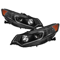 SPYDER xTune 09-14 Acura TSX Projector Headlights - Light Bar DRL - Black (PRO-JH-ATSX09-LB-BK) 9042218