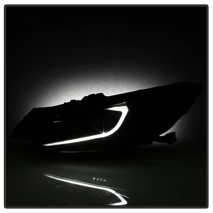 SPYDER xTune 09-14 Acura TSX Projector Headlights - Light Bar DRL - Black (PRO-JH-ATSX09-LB-BK) 9042218