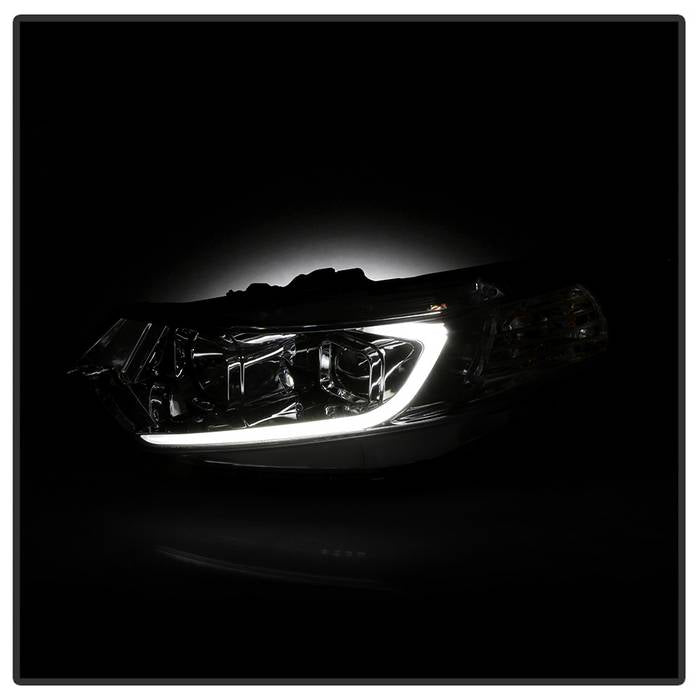 SPYDER xTune 09-14 Acura Projector Headlights - Light Bar DRL - Chrome (PRO-JH-ATSX09-LB-C) 9042225