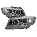 SPYDER xTune 08-13 BMW 3-Series E90/E91 4DR OEM Style Halogen Proj Headlights -Blk (PRO-JH-BE9009-AM-BK) 9943621
