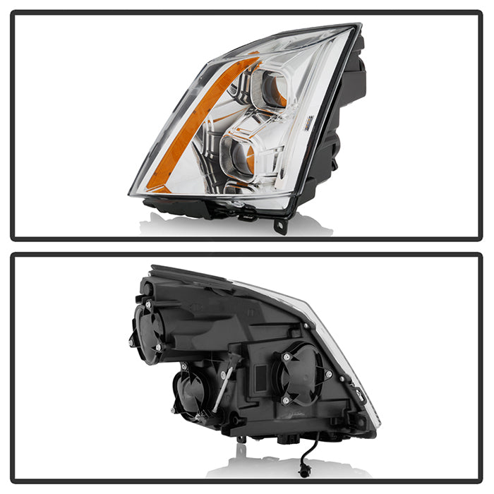 SPYDER xTune 08-12 Cadillac CTS Projector Headlights - Halogen - DRL - Black (PRO-JH-CACTS08-LB-C) 9048555