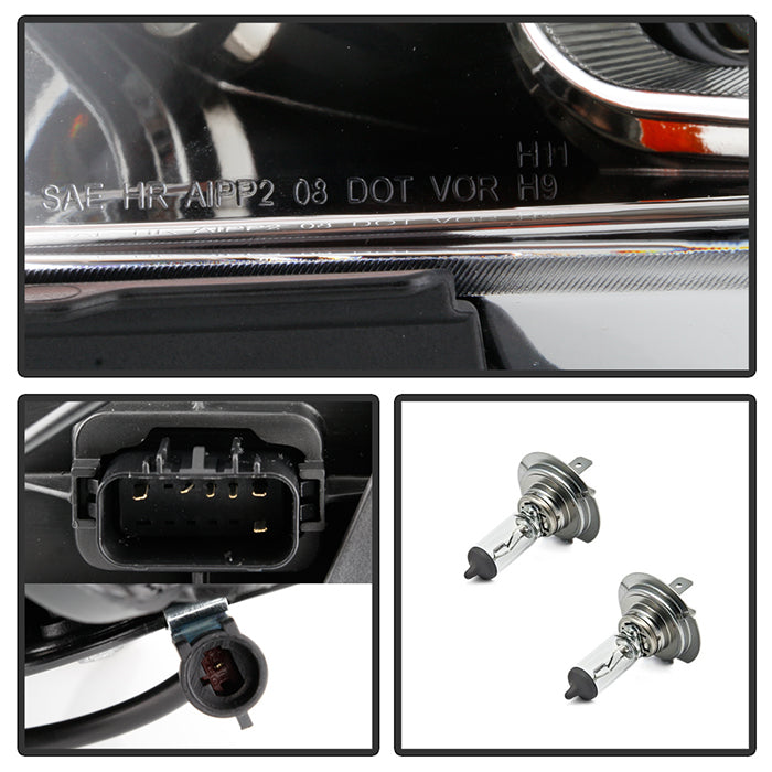SPYDER xTune 08-12 Cadillac CTS Projector Headlights - Halogen - DRL - Black (PRO-JH-CACTS08-LB-C) 9048555