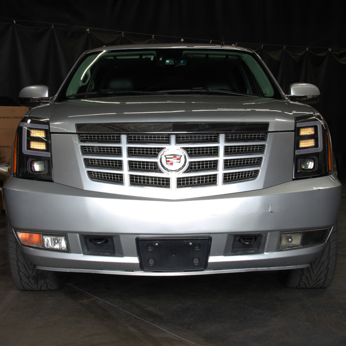 SPYDER xTune Cadillac Escalade 07-14 LED Headlights | Black Housing | PRO-JH-CAES07-LB-BK