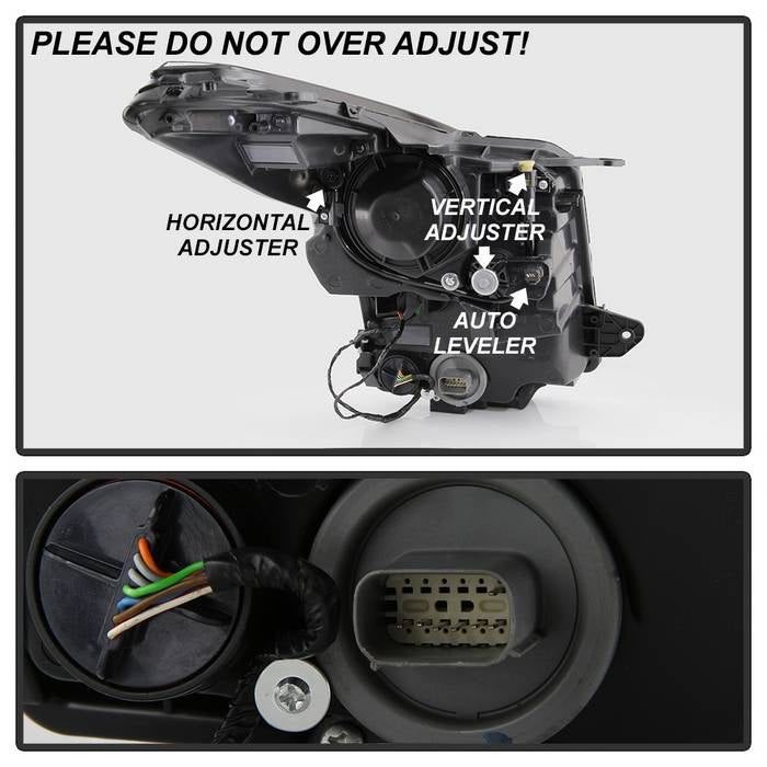 SPYDER xTune 13-18 Cadillac ATS Driver Side Halogen Projector Headlights - OEM Left (PRO-JH-CATS14-OE-L) 9943775