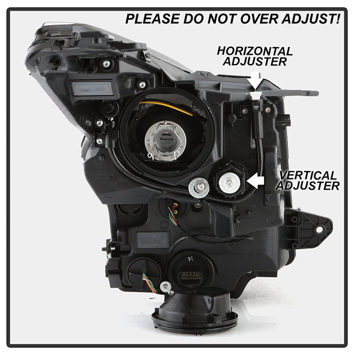SPYDER xTune 13-18 Cadillac ATS w/LED DRL Halogen Projector Headlights OE Chrome  (PRO-JH-CATS14-SLED-C) 9948671