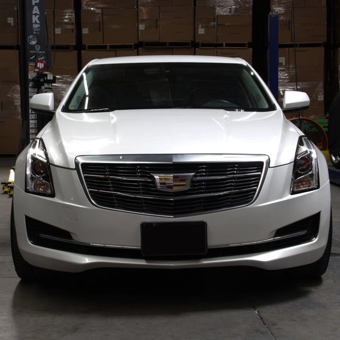 SPYDER xTune 13-18 Cadillac ATS w/LED DRL Halogen Projector Headlights OE Chrome  (PRO-JH-CATS14-SLED-C) 9948671