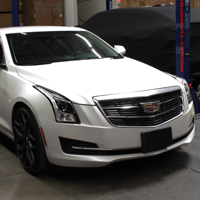 SPYDER xTune 13-18 Cadillac ATS w/LED DRL Halogen Projector Headlights OE Chrome  (PRO-JH-CATS14-SLED-C) 9948671