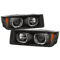 SPYDER xTune 02-06 Chevrolet Avalanche Halo Projector Headlights LED Halo - Black PRO-JH-CAVA02-HL-C 9045370