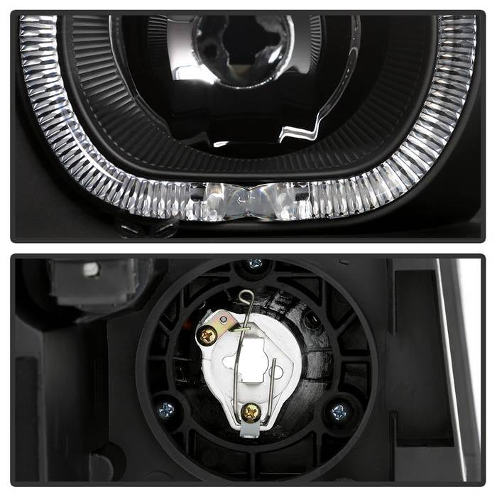 SPYDER xTune 02-06 Chevrolet Avalanche Halo Projector Headlights LED Halo - Black PRO-JH-CAVA02-HL-C 9045370
