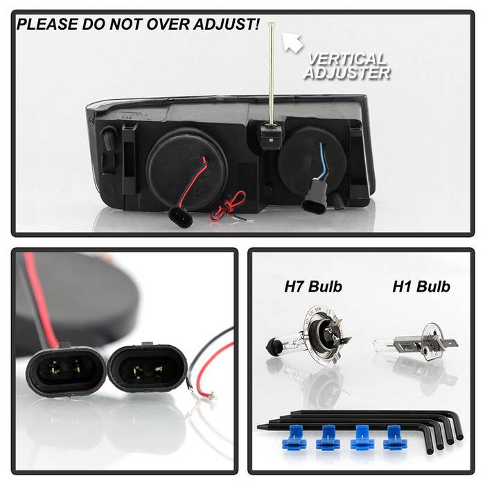 SPYDER xTune 02-06 Chevrolet Avalanche Halo Projector Headlights LED Halo - Black PRO-JH-CAVA02-HL-C 9045370