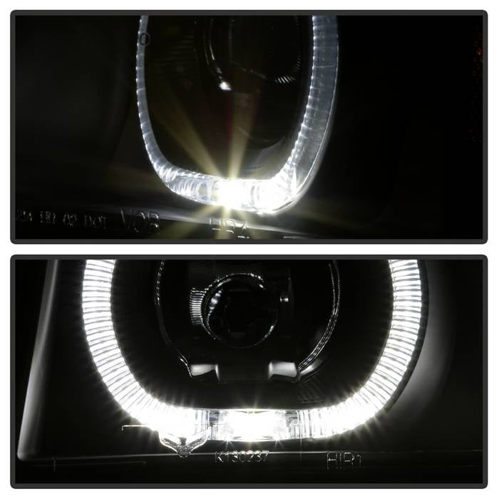 SPYDER xTune 02-06 Chevrolet Avalanche Halo Projector Headlights LED Halo - Black PRO-JH-CAVA02-HL-C 9045370