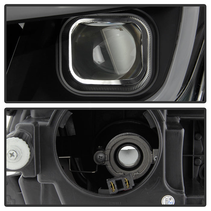 SPYDER xTune 16-18 Chevrolet Camaro Halogen Only Proj Headlights w/ DRL Tube - Black - PRO-JH-CCAM16-LB-BK 9047473