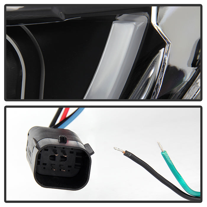 SPYDER xTune 16-18 Chevrolet Camaro Halogen Only Proj Headlights w/ DRL Tube - Black - PRO-JH-CCAM16-LB-BK 9047473