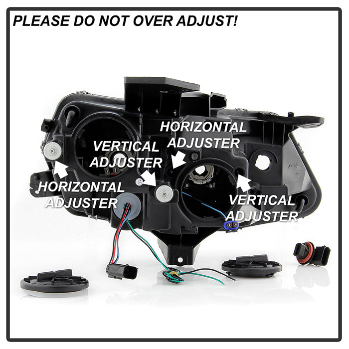 SPYDER xTune 16-18 Chevrolet Camaro Halogen Only Proj Headlights w/ DRL Tube - Black - PRO-JH-CCAM16-LB-BK 9047473