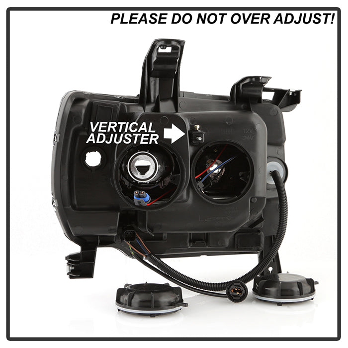 SPYDER xTune 15-19 Chevrolet Canyon Projector Headlights w/ DRL Tube - Black - PRO-JH-CCO15-LB-BK 9047459