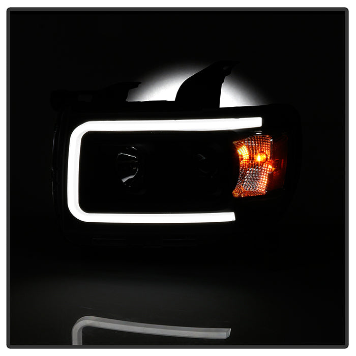 SPYDER xTune 15-19 Chevrolet Canyon Projector Headlights w/ DRL Tube - Black - PRO-JH-CCO15-LB-BK 9047459