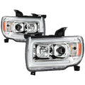 SPYDER xTune 15-19 Chevrolet Canyon Projector Headlights w/ DRL Tube - Chrome - PRO-JH-CCO15-LB-C 9047466