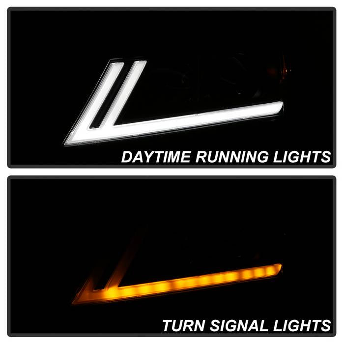 SPYDER xTune 14-18 Chevy Impala (Excl Limited) DRL Halogen Proj Headlights - Blk Smk (PRO-JH-CIM15-LB-BSM) 9042881